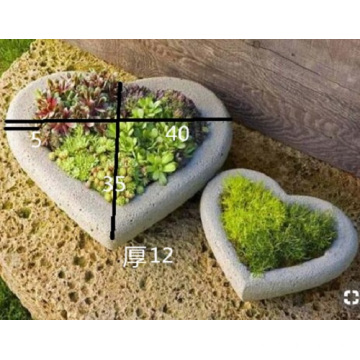 Pots de fleurs en granite en forme de coeur G603